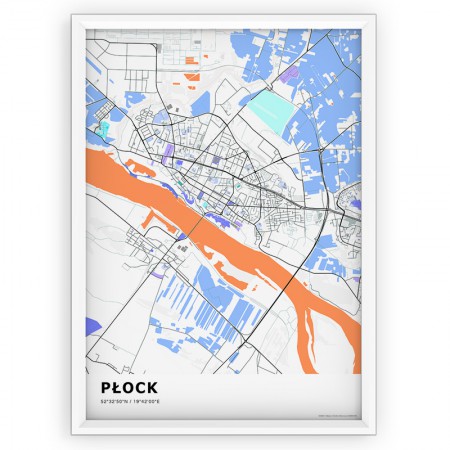 Mapa / Plakat - PŁOCK / standard KOLOR-1
