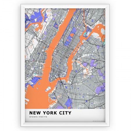 Mapa / Plakat - NEW YORK / standard KOLOR-1