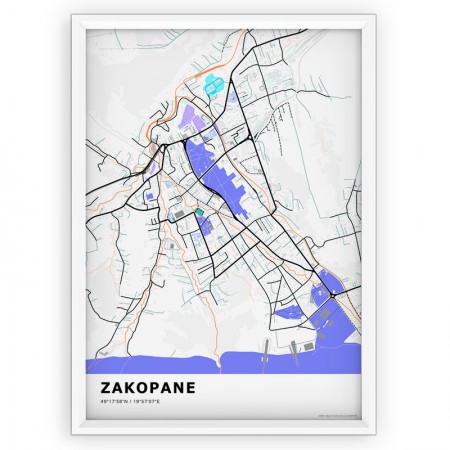 Mapa / Plakat - ZAKOPANE / standard KOLOR-1