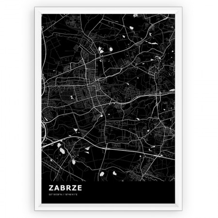 Mapa / Plakat - ZABRZE / standard BLACK