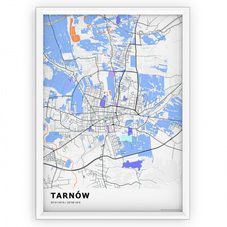 Mapa / Plakat - TARNÓW / standard KOLOR-1