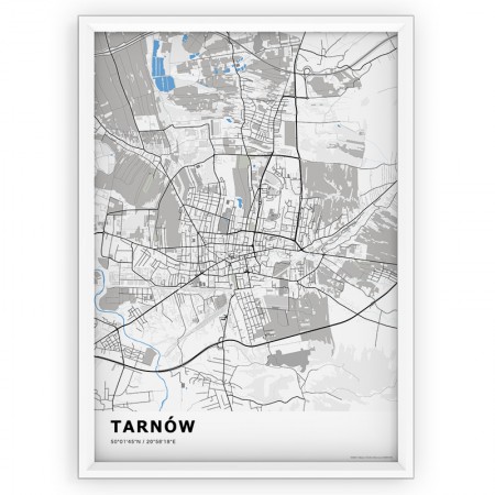 Mapa / Plakat - TARNÓW / standard BLUE