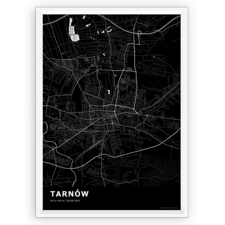 Mapa / Plakat - TARNÓW / standard BLACK