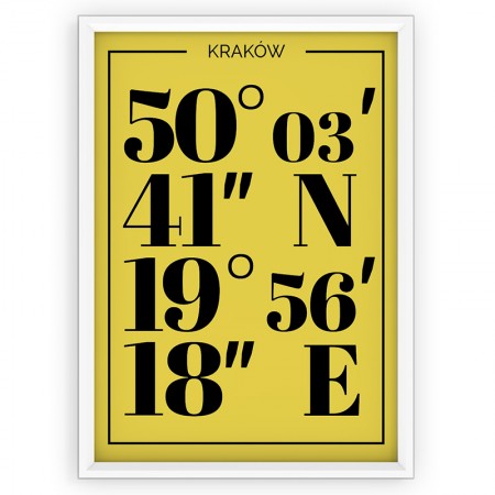 Plakat typograficzny - yellow