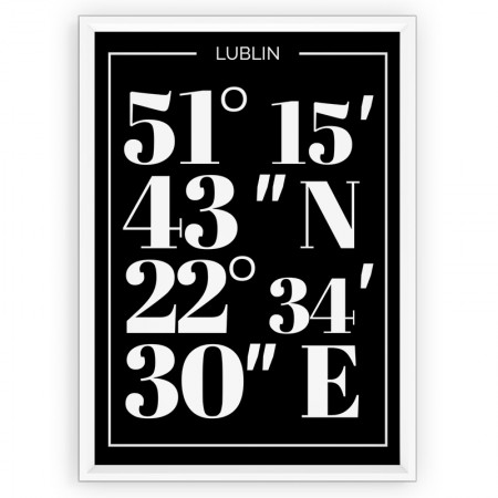 Plakat typograficzny - Lublin black