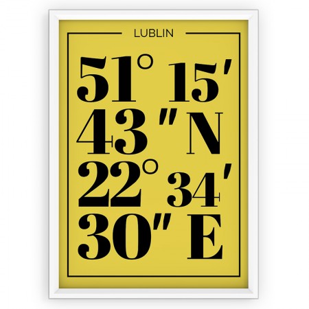 Plakat typograficzny - Lublin yellow