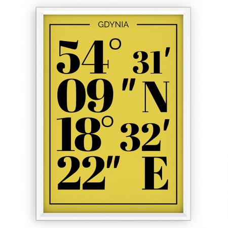 Plakat typograficzny - Gdynia yellow