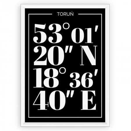 Plakat typograficzny Toruń - black