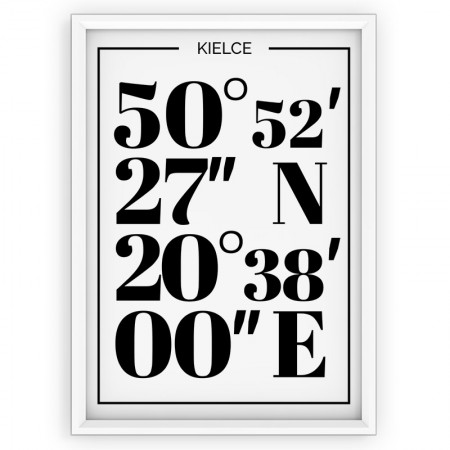 Plakat typograficzny - Kielce white