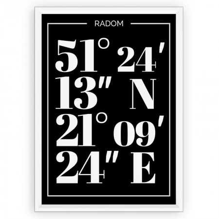 Plakat typograficzny - Radom black