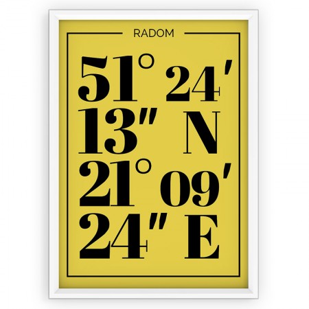 Plakat typograficzny - Radom yellow