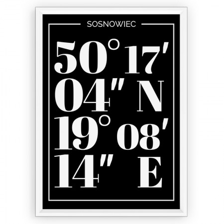 Plakat typograficzny Sosnowiec - black