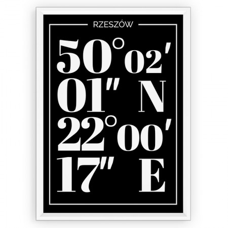 Plakat typograficzny  - Rzeszów black