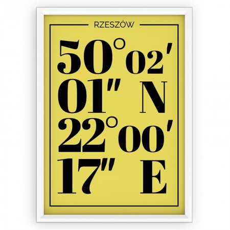 Plakat typograficzny - Rzeszów yellow