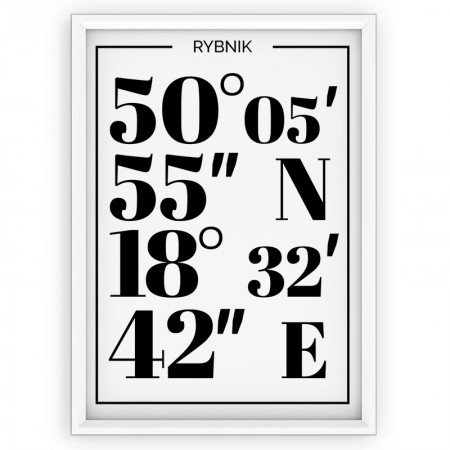 Plakat typograficzny Rybnik white