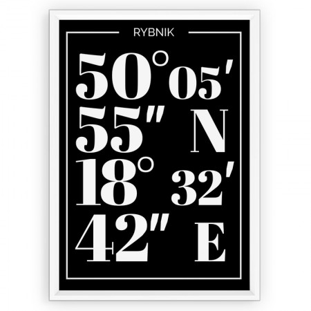 Plakat typograficzny Rybnik black