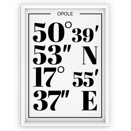 Plakat typograficzny - Opole white