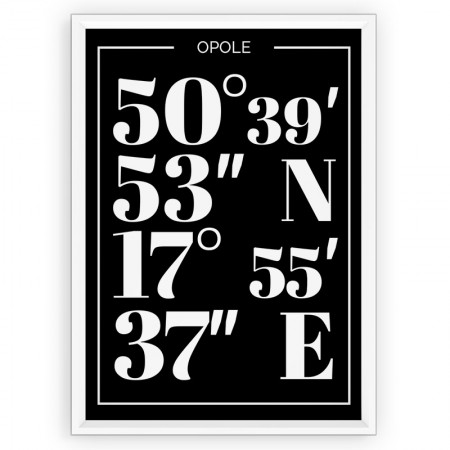 Plakat typograficzny - Opole black