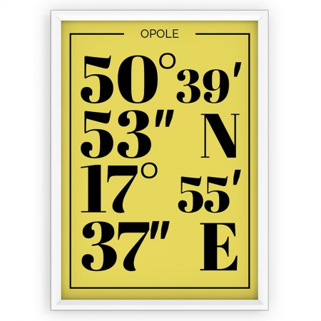 Plakat typograficzny - Opole yellow