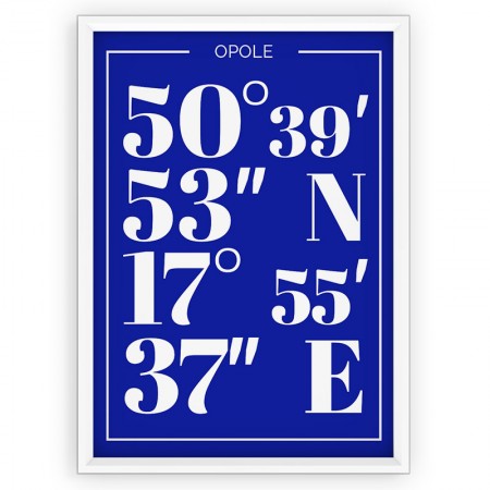 Plakat typograficzny Opole- blue