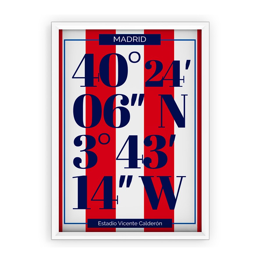 Plakat typograficzny - sportowy - Atletico Madrid