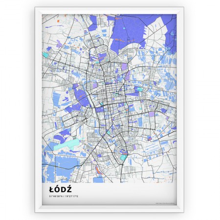 Mapa / Plakat - ŁÓDŹ / standard KOLOR-1