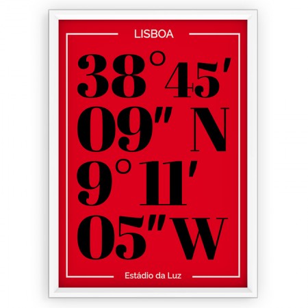Plakat typograficzny - sportowy - BEZNFICA LIZBONA