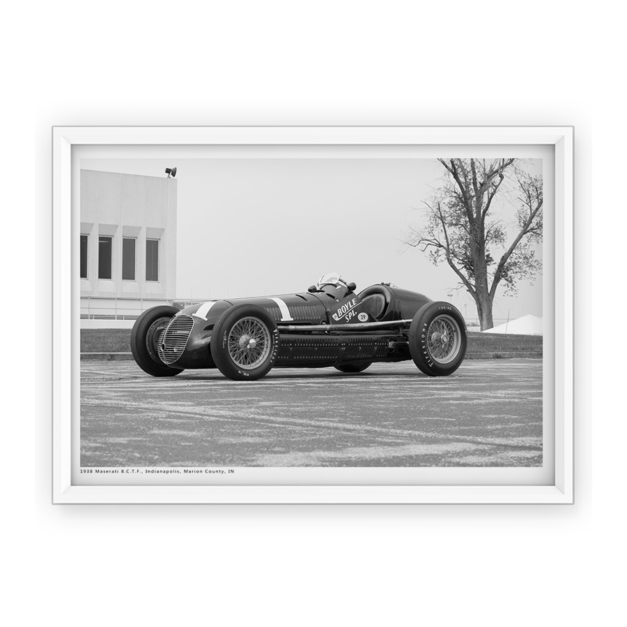 Plakat - fotografia Maserati 1938r.