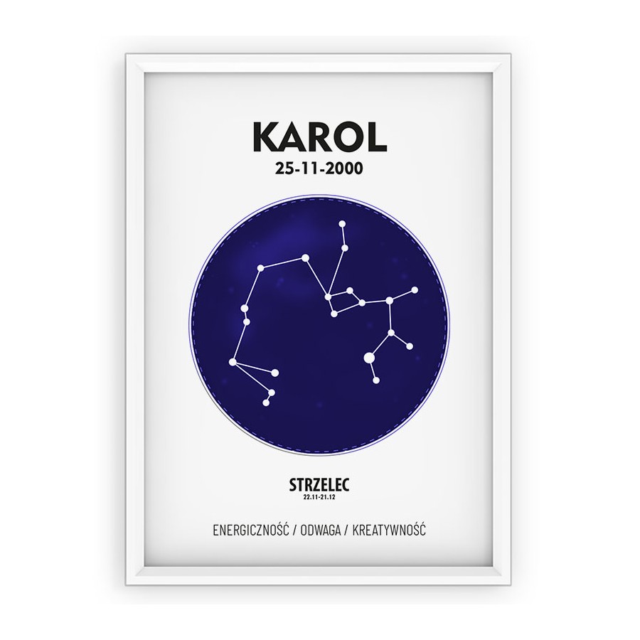 Plakat personalizowany - znak zodiaku STRZELEC