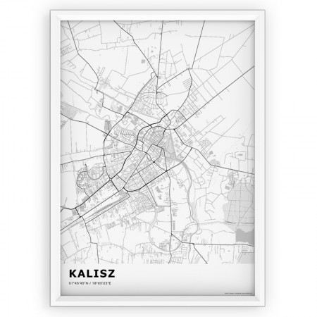 Mapa / Plakat - Kalisz / standard WHITE