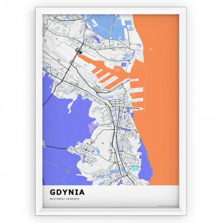 Mapa / Plakat - GDYNIA / standard KOLOR-1