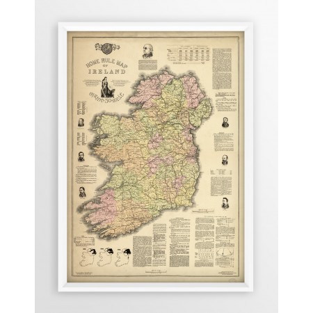 Plakat, stara mapa - IRLANDIA