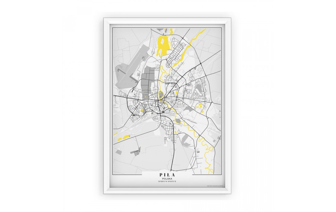 Plakaty mapy dla miast Piły i Słupska